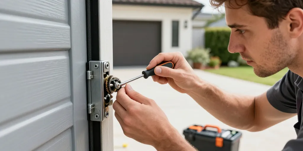 Mécanisme serrure porte de garage basculante : la méthode de réparation efficace